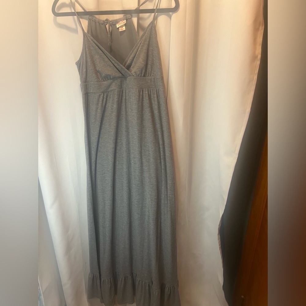 Mossimo Supply Co Gray Spaghetti Strap Sundress Maxi Medium - Picture 2 of 5